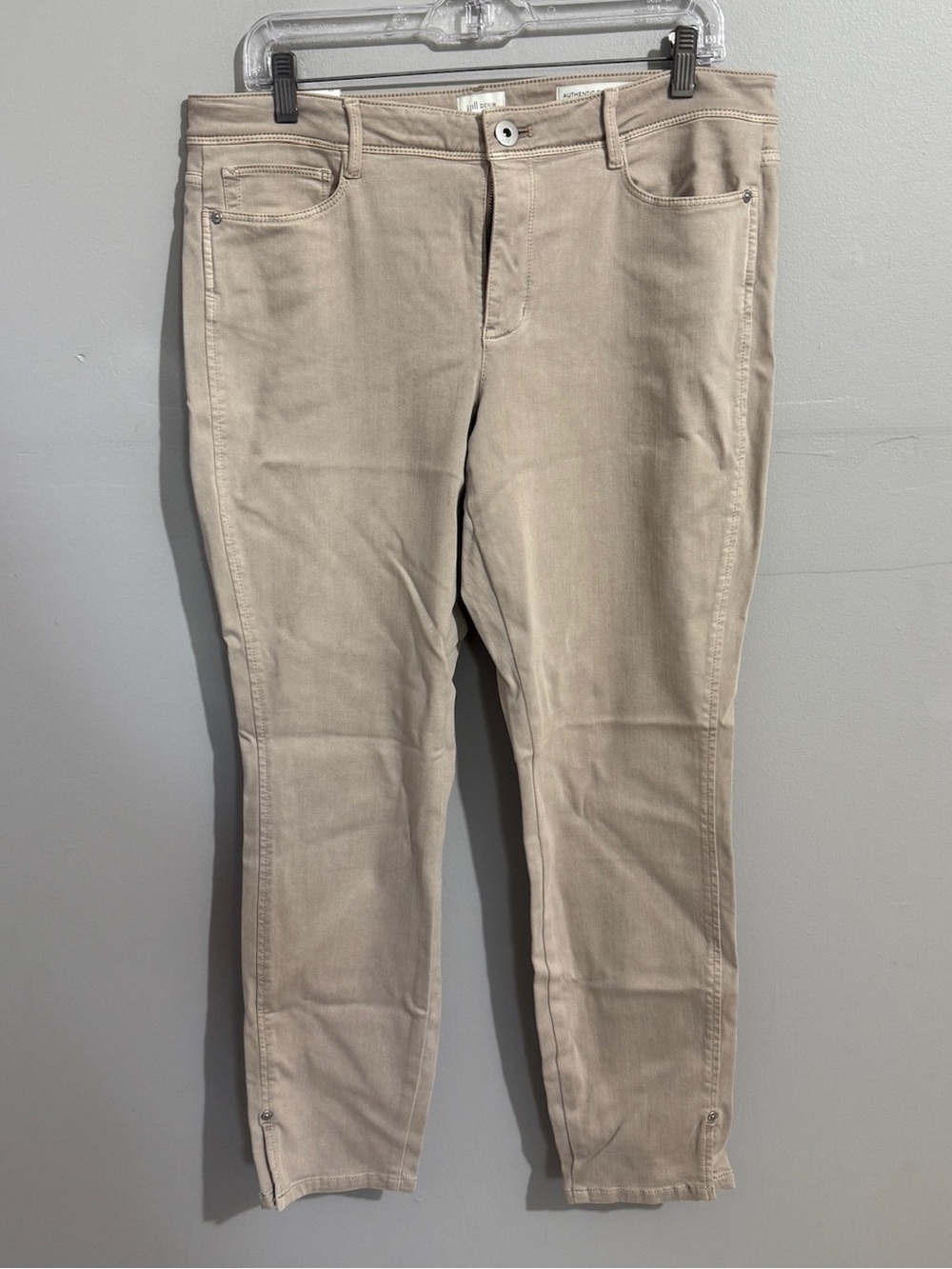 J Jill Slim Ankle Pants Womens 12 NWT Beige Tan Stretch Tapered Casual